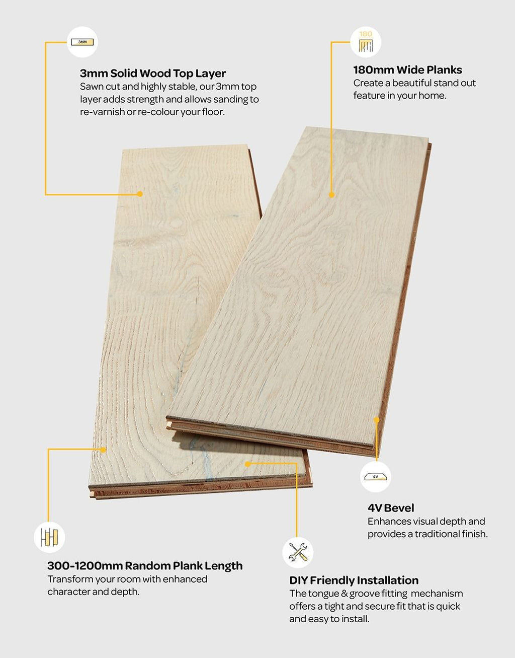 Manhattan Frozen Oak Brushed & Lacquered (1.72m2 per pack)