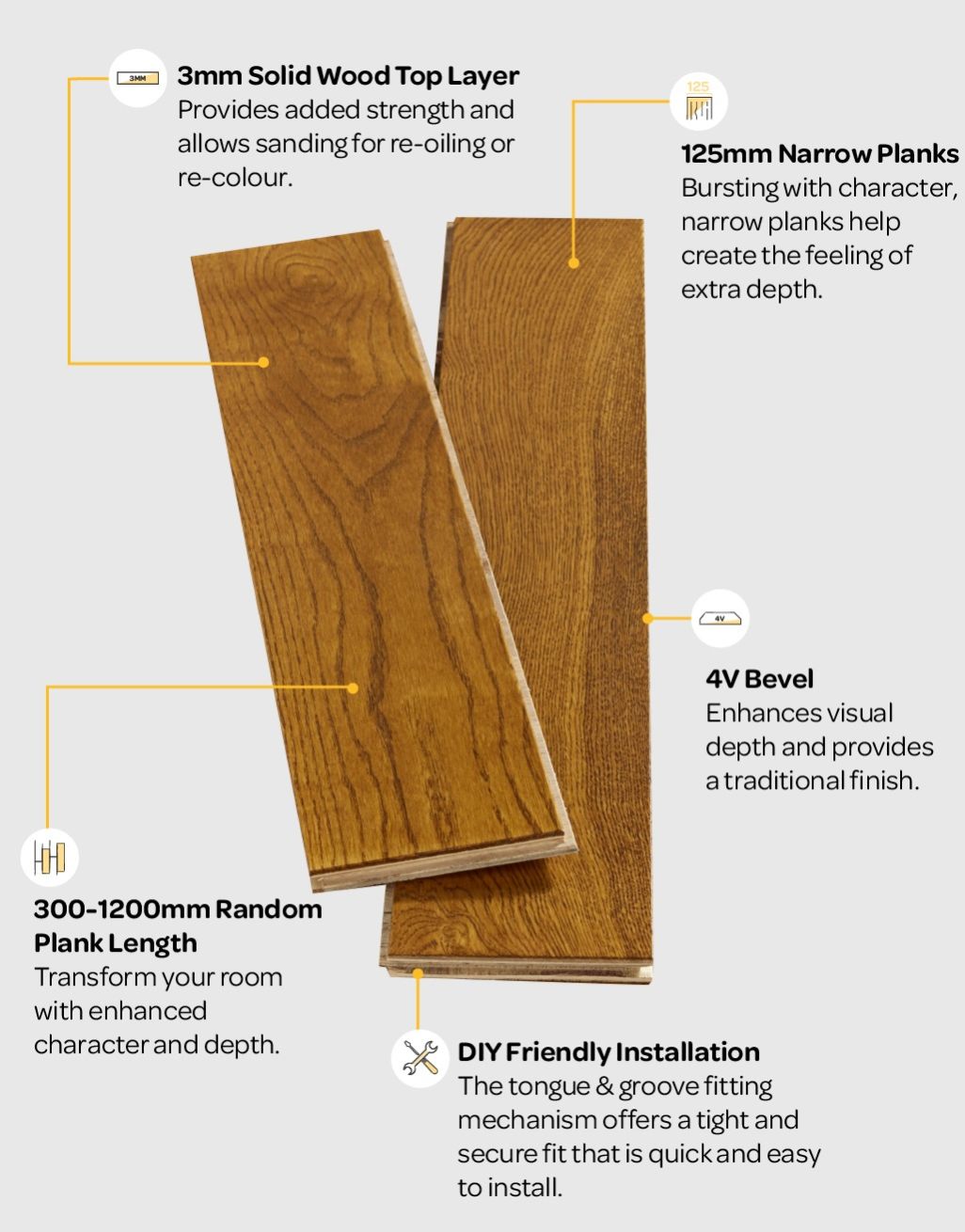 Studio Honey Oak Lacquered (1.8m2 per pack)