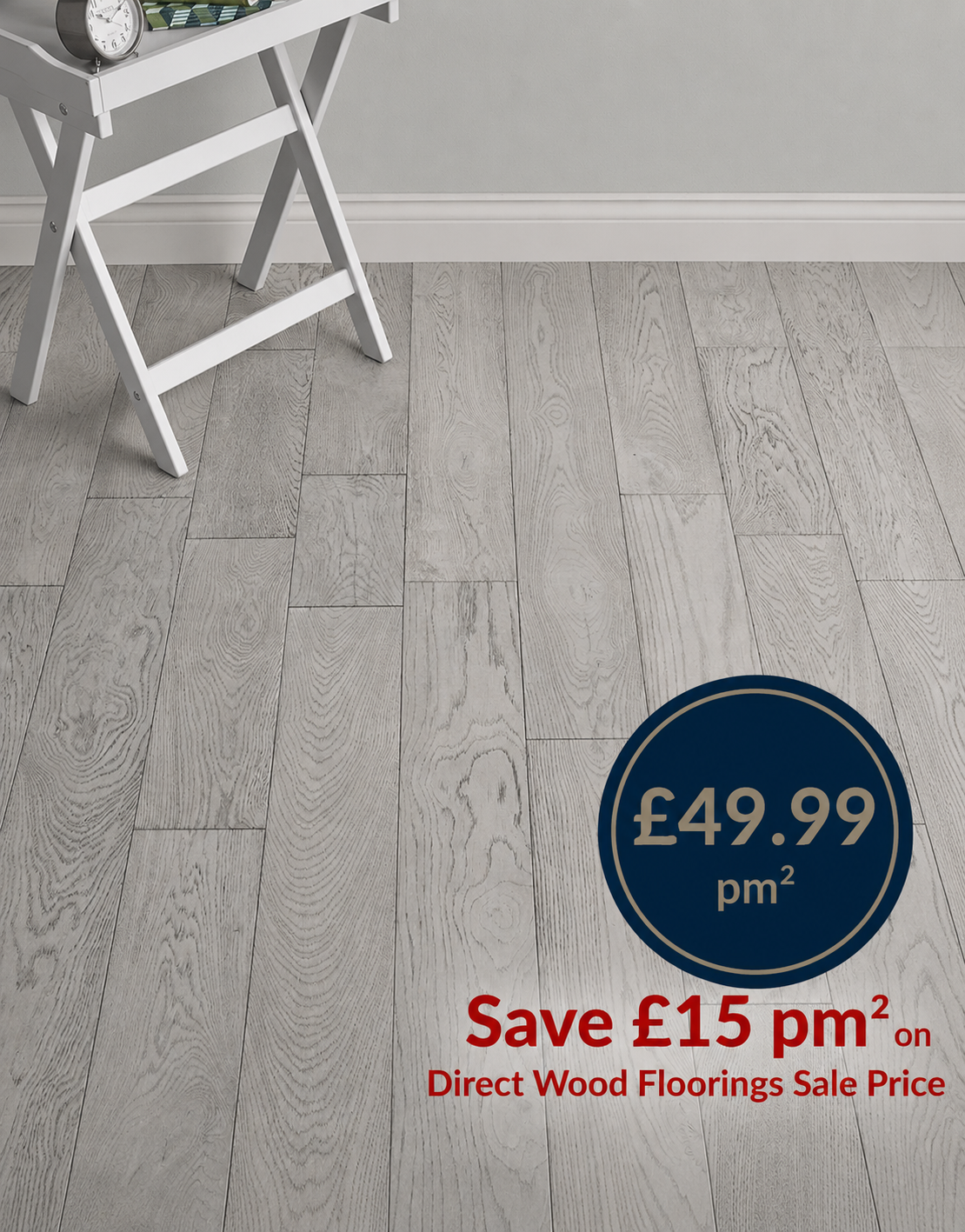Loft Polar Oak Engineered Wood Flooring (1.44m2 per pack)