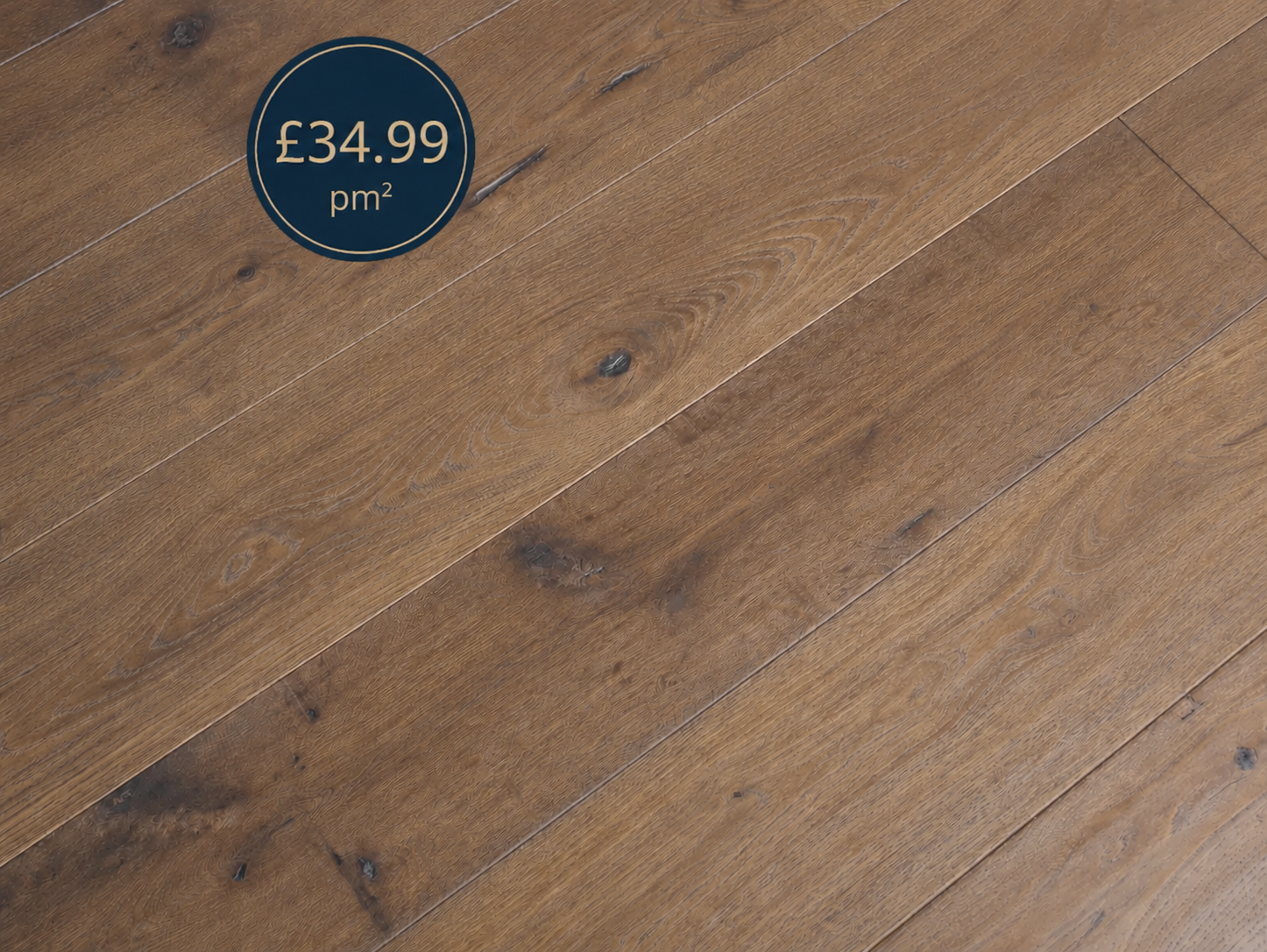 Engineered Handscraped Antique Light Brown Wood Flooring (148LGS) (2.888m2 per pack)
