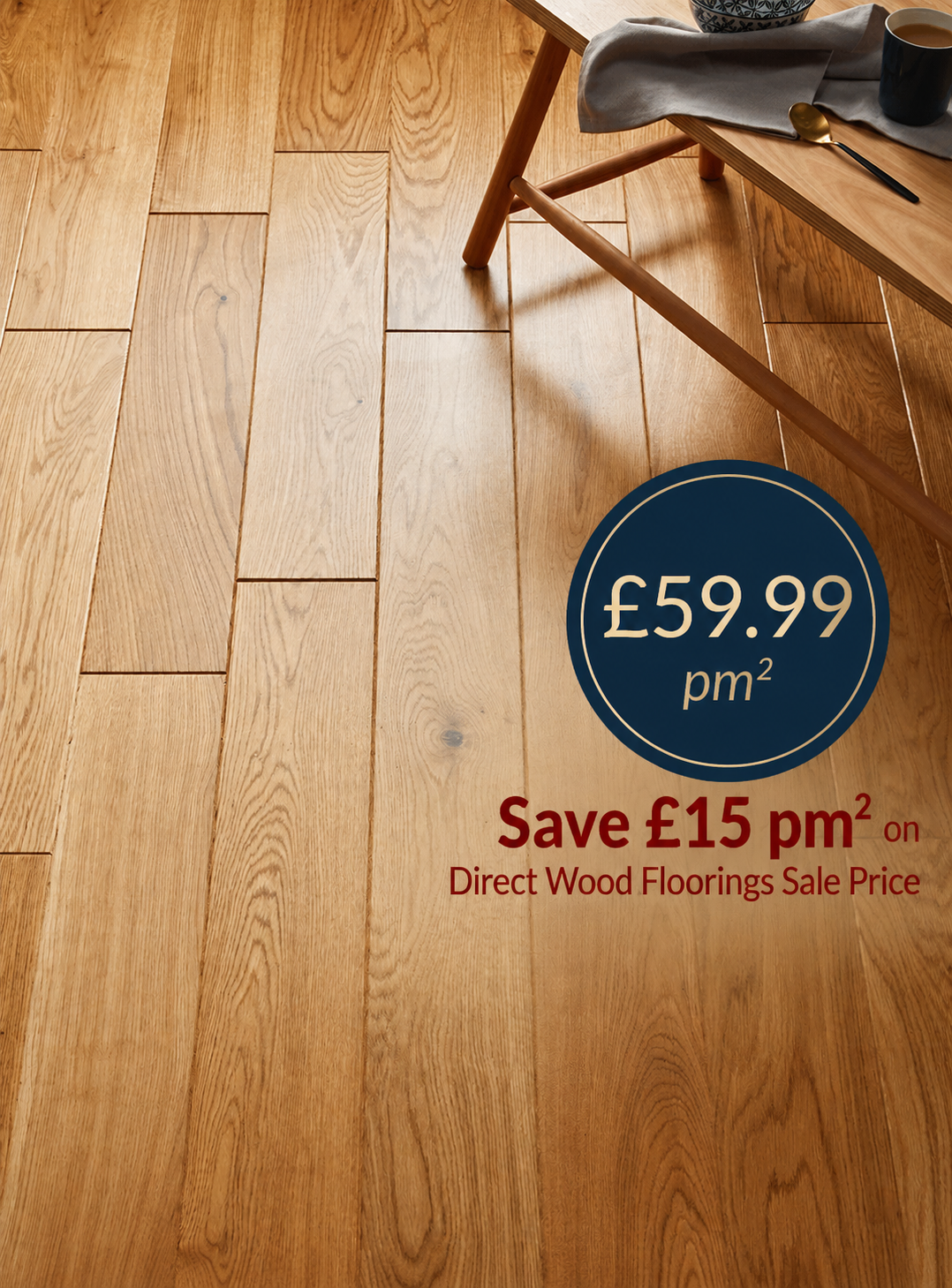 Kensington Natural Oak Lacquered Engineered Wood (0.99m2 per pack)