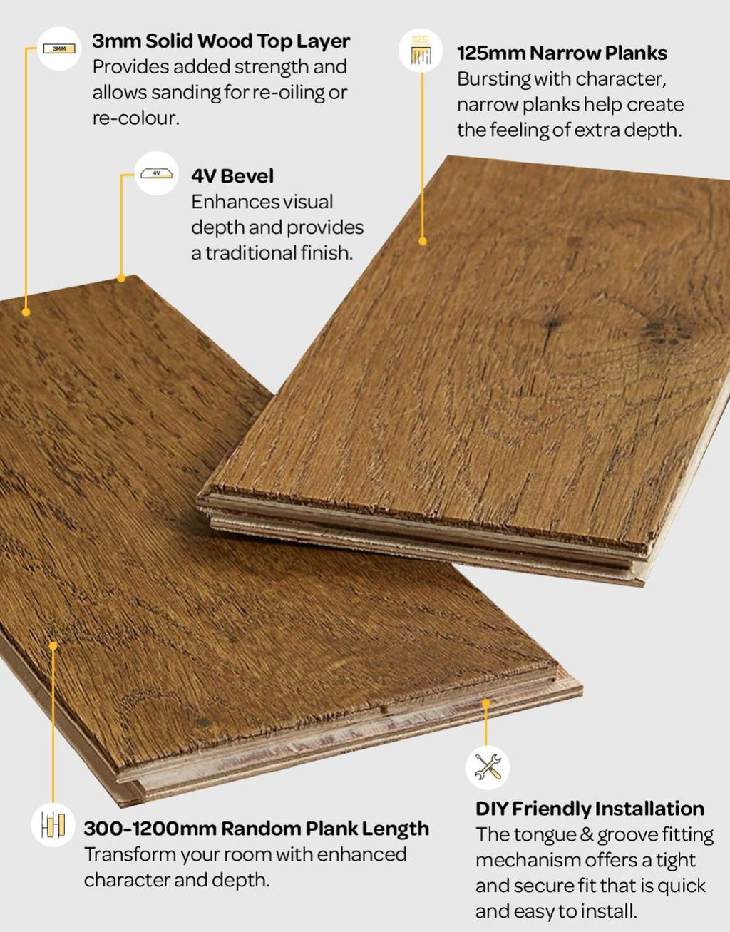 Studio Honeycomb Oak Brushed & Oiled (1.8m2 per pack)