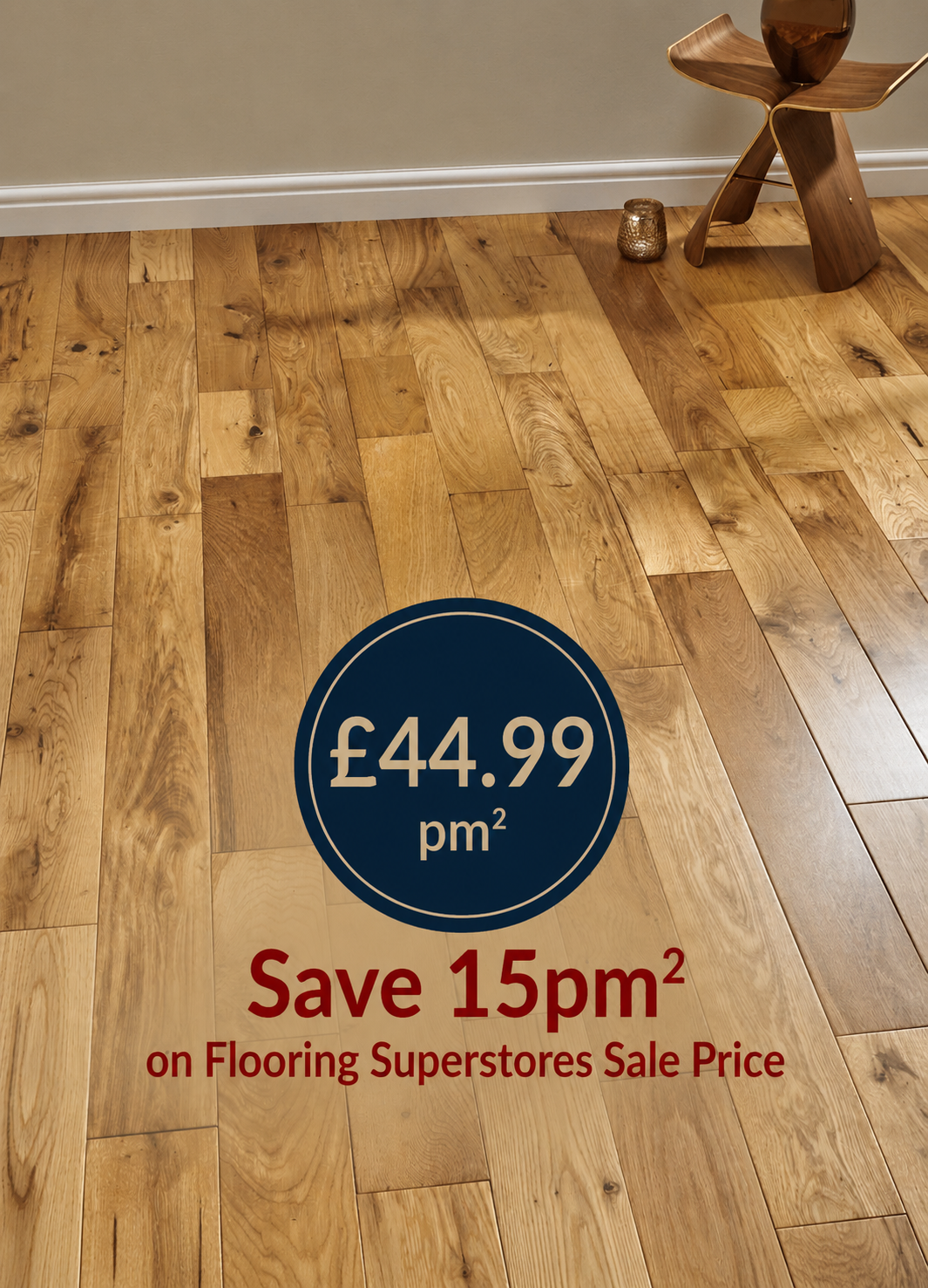 Studio Natural Oak Super Matt Lacquered (1.8m2 per pack)