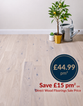 Carpenters Choice 110mm Whitewashed Oak Engineered Wood (0.84m2 per pack)